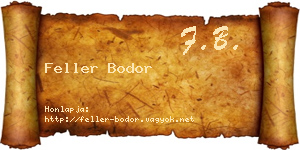 Feller Bodor névjegykártya